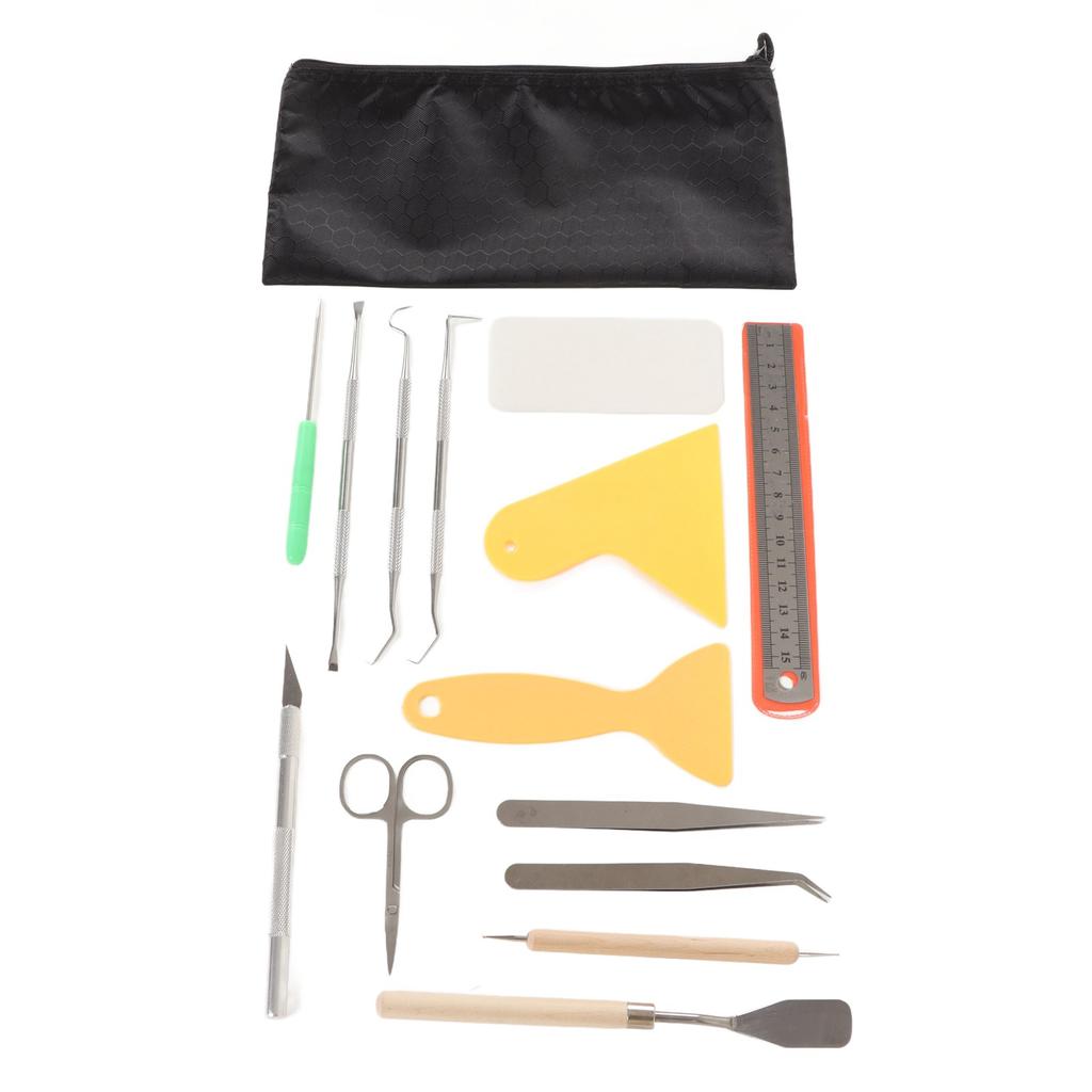 Craft Vinyl Weeding Set 15 Pcs Practical Ruler Scissors Tweezers Weeding Crochet DIY Craft Vinyl Accessories