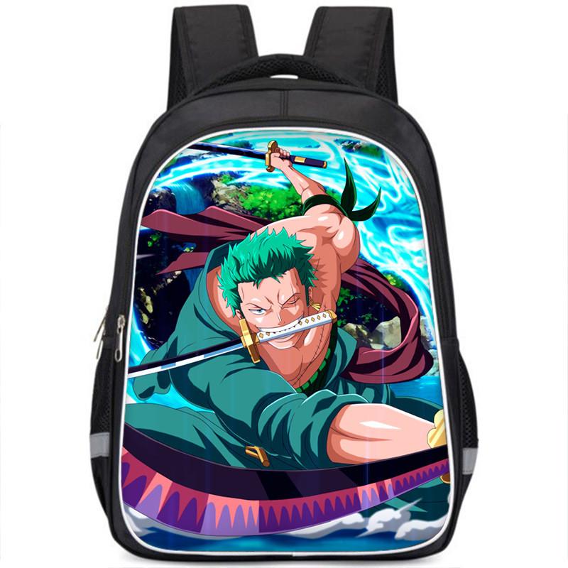 One Piece Luffy Backpack For Kids School Bag Durable Nylon Cartoon Design