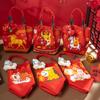 New 2026 Horse Year Cartoon Mascot Pony Knitted Bucket Bag For Women Fashion Large Capacity Portable Handbag New Year Gift