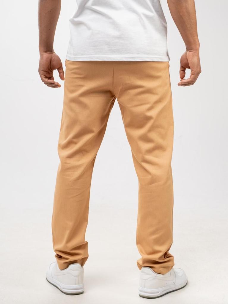Men's Light Brown Chino Trousers Jigga Wear Chino M