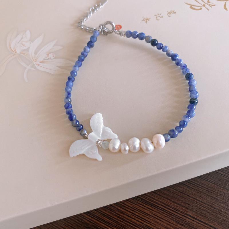 Elegant Crystal Flower Pearl Bracelet - Light Luxury Whitening Jewelry