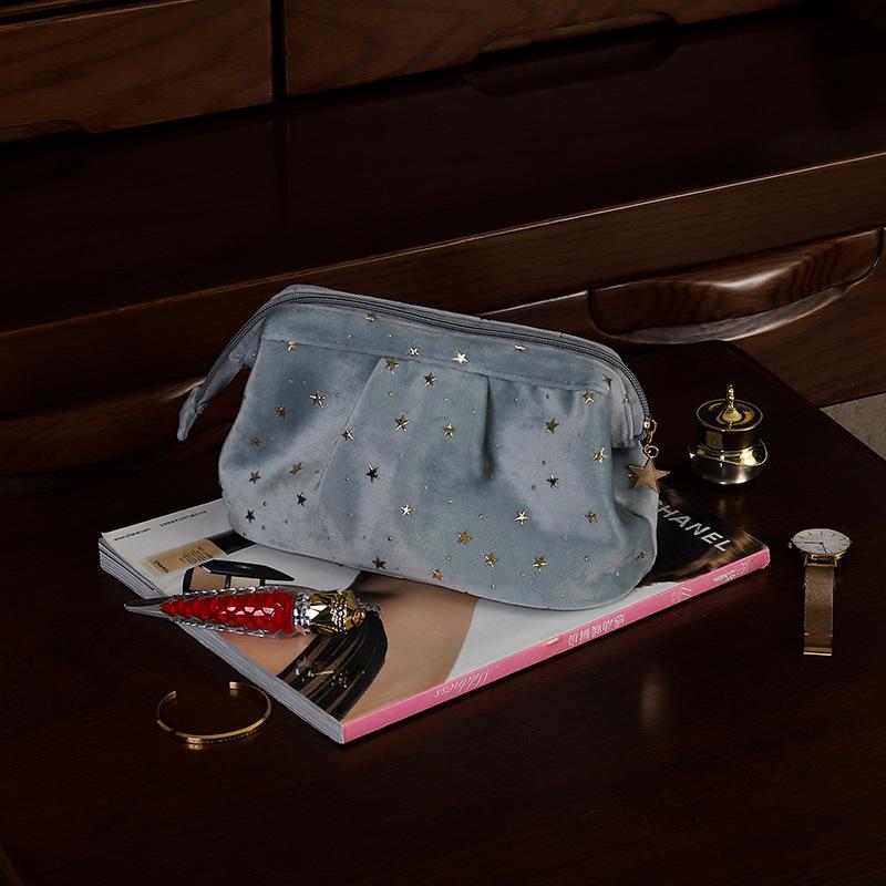 

Storage Case Toiletry Organize Waterproof Velvet Travel Cosmetic Portable Scrubba Bag Zipper Makeup Pouch Case Female Wash Kit
