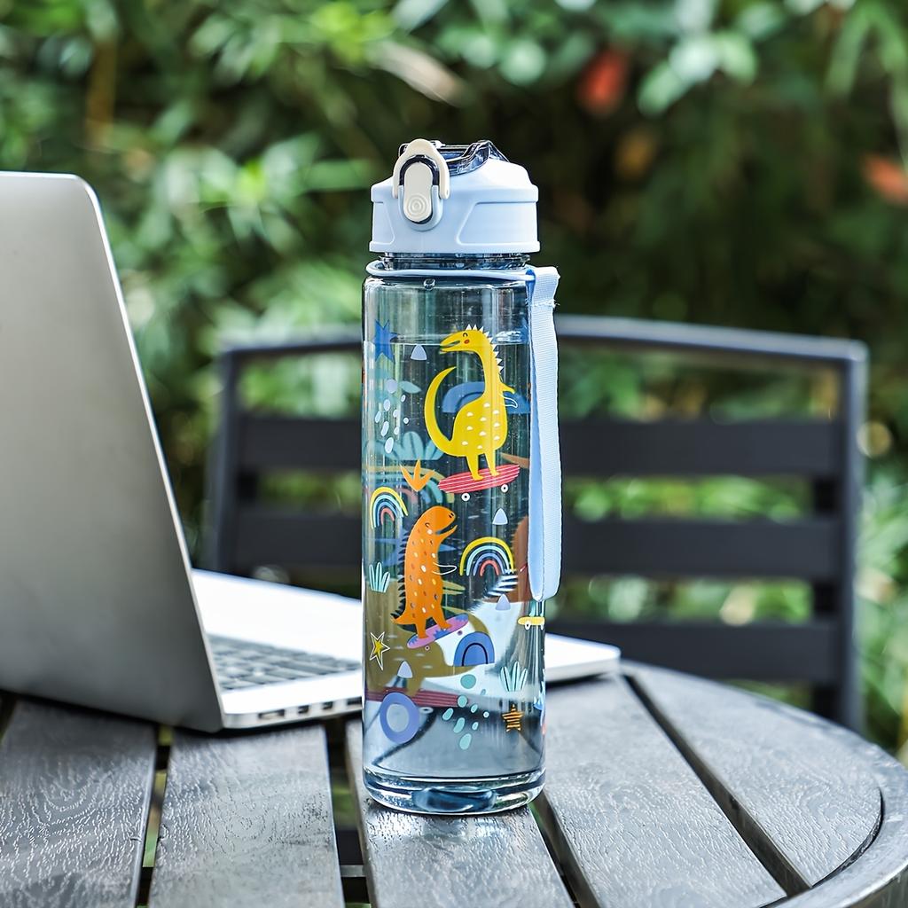 790ml Cartoon Straw Cup, Ideal for Students, Outdoor Camping and Picnicking, Large Capacity, Perfect for Back To School Season