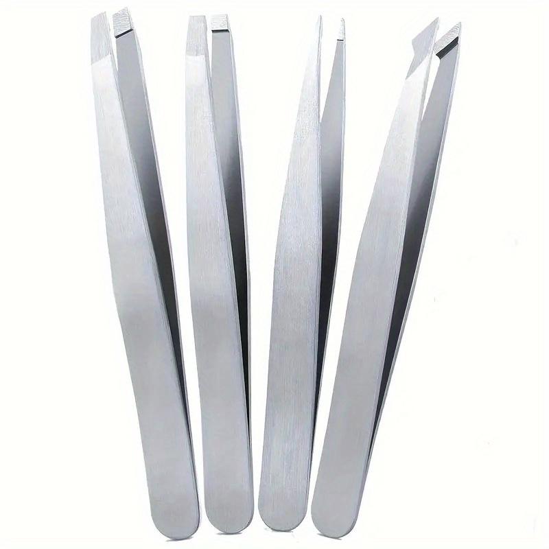 

Набор из 4 профессиональных пинцетов - прецизионные наконечники из нержавеющей стали, инструменты для ухода за лицом, для коррекции формы бровей, удаления волос