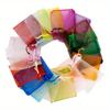 50pcs Organza Drawstring Jewelry Small Bag for Earring Favor Wrapping Packing Pouch Packaging Wedding,Christmas Gift Packaging