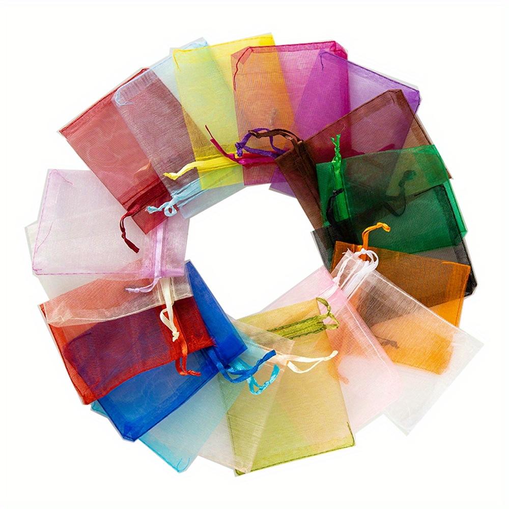 50pcs Organza Drawstring Jewelry Small Bag for Earring Favor Wrapping Packing Pouch Packaging Wedding,Christmas Gift Packaging