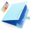1Pc Expanding File Folder 5 Pocket Folders For Documents Portable Paper Organizer For School Office Supplies A4 Size