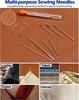 Upholstery Repair Kit, Heavy Duty Sewing Kit with Needles, Sewing Awls for Hand Stitching Car Sofa Shoe Backpack Craft DIY