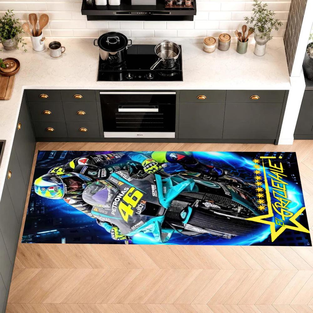 Doctor Valentino Rossi Kitchen Floor Mat Long Strip Mat Antislip Machine Washable Suitable For Bathrooms Laundries Home Decoration Carpets