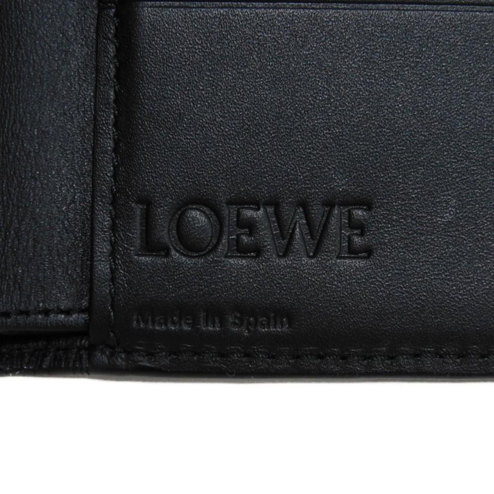 Used 12695 Bifold Wallet C660302X02 7941 Soft Grain Calfskin Bicolor Brown Black Anagram Cognac Men's from Japan