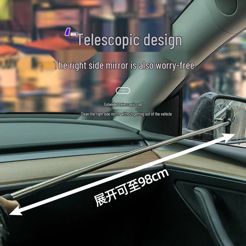 Retractable Rearview Mirror Decontamination Wiper