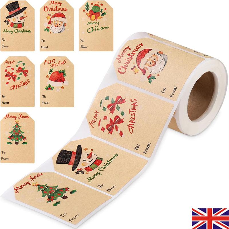 

Бирки С Рождеством 250 шт. Самоклеящиеся Крафт Рождественские Бирки Наклейки Рождественские Наклейки Бирки Именные Бирки Рождественские Наклейки 1Roll/250Pcs