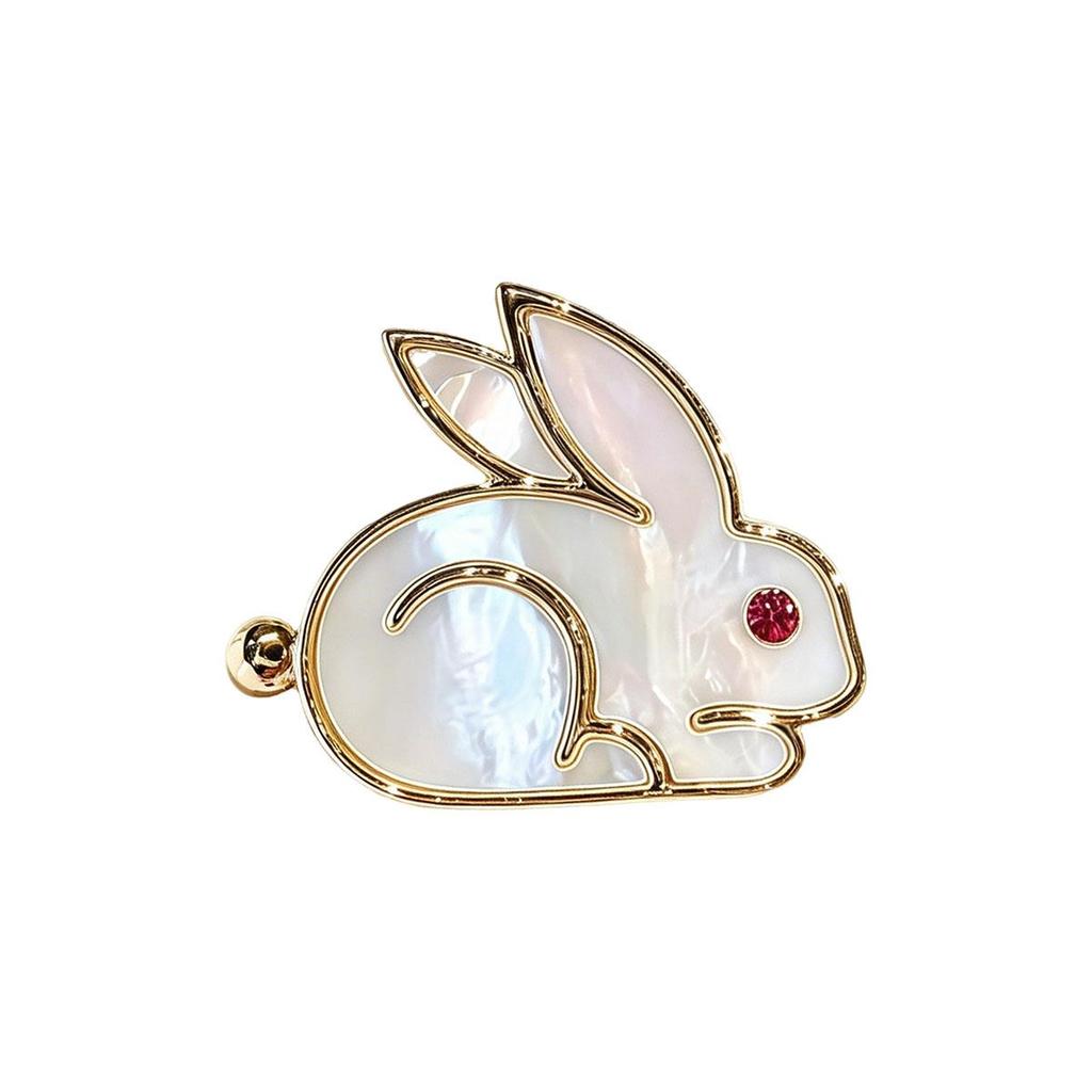 New Rabbit Brooch for Women, Brooch Pin Accessory, High-end Suit Anti-Slip Fixed Buckle Shirt Accessory for Women