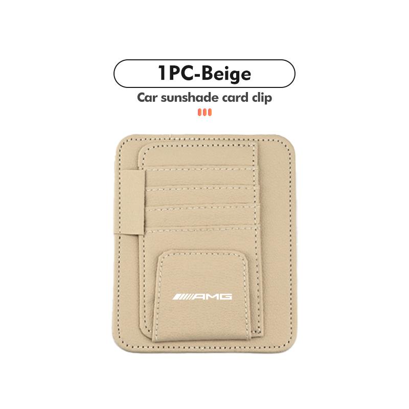 BLZ3   Car Sun Visor Glasses Clip Card Ticket Holder Accessories For Mercedes Benz AMG C180 C300 W124 W176 W177 C200 C260 GLC CLE CLA