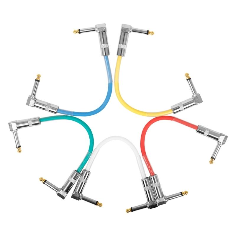 Guitar Patches Cables 6.35mm Right Angle Guitar Effect Pedal Cables Low Noise and Good Quality Guitar Effect Pedals Plug