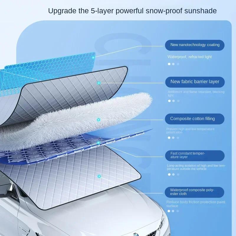 Car Windshield Snow Shield for Winter Car Cover Front Window Anti Ice Frost Outdoor Protection Snow Cover Snow Shield