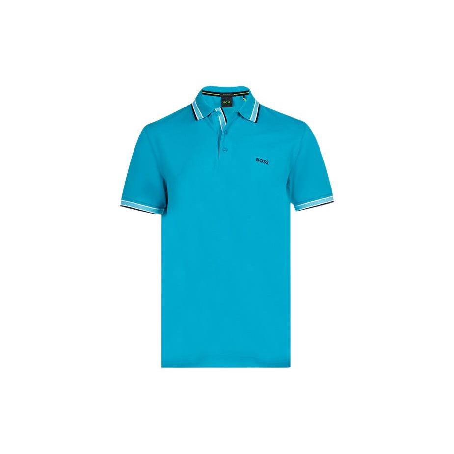 Hugo Boss Polo Shirts Men's Blue Polo Collar Moderate Straight Fit 50468983-311