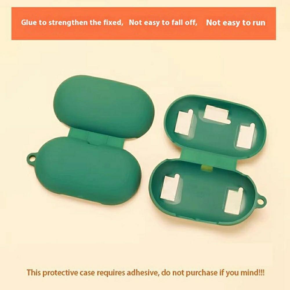 For QCY Crossky R70 Silicone Case Wireless Earphones Protective Cover with Anti-Lost Buckle