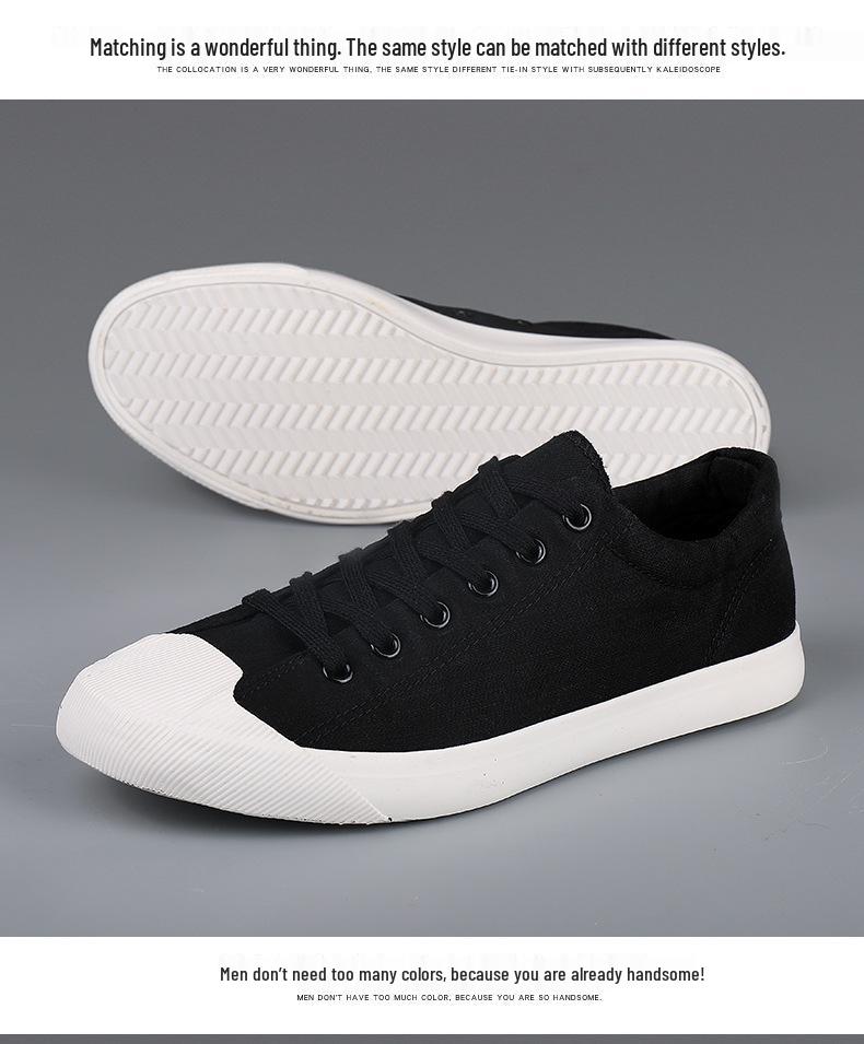2026 Men's Breathable Lace-up Canvas Shoes - Trendy, Casual, Low-top for Daily Wear