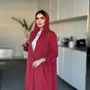 MQ182 Bescheidene Sommer Damen Farbblock Streifen Vielseitige Lange Abaya Robe