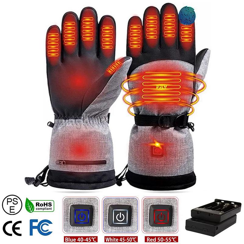 Winter Gloves Cotton Heating Hand Warmer Electric Thermal Gloves Waterproof Snowboard Cycling Motorcycle Bicycle Ski Outdoor