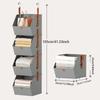 4 Tier Hanging Closet Organizer Large Capacity Foldable Clothes Organizer Rack Storage Bins Bedroom Organization Bag