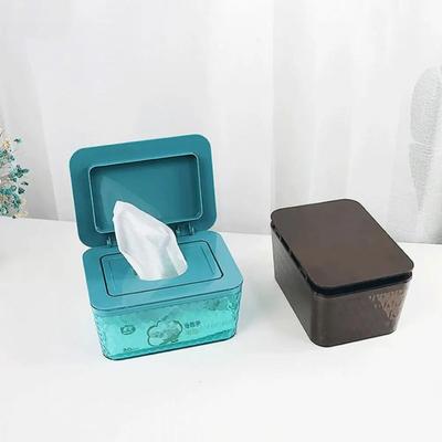 Impact Resistant Wet Wipes Dispenser Easy Open Lid Non Slip Rubber Feet Tissue Storage Box Reusable Large Capacity