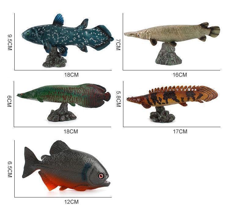 [Nekogamiyama] Latimeria Coelacanth Sea Fish, Deep-Sea Fish, Living Fossil Figurine, Model, Miniature, Ornament, Interior Decor, Collectible Model