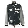 Varsity Jacket Baseball Style M Black Gray I-Land Japan(USED)