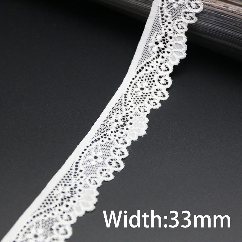 (5 Meters/lot) White Elastic Lace Fabric Underwear Stretch Laces Trim DIY Crafts Sewing
