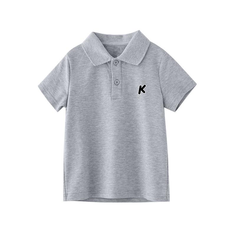 Kids Summer Cotton Polo Shirt Boys Girls Short Sleeve T Shirt Baby Trendy Top