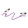 Erotic Nipple Clamps with Iron Chain and Leather Clips for Adult Pleasure
