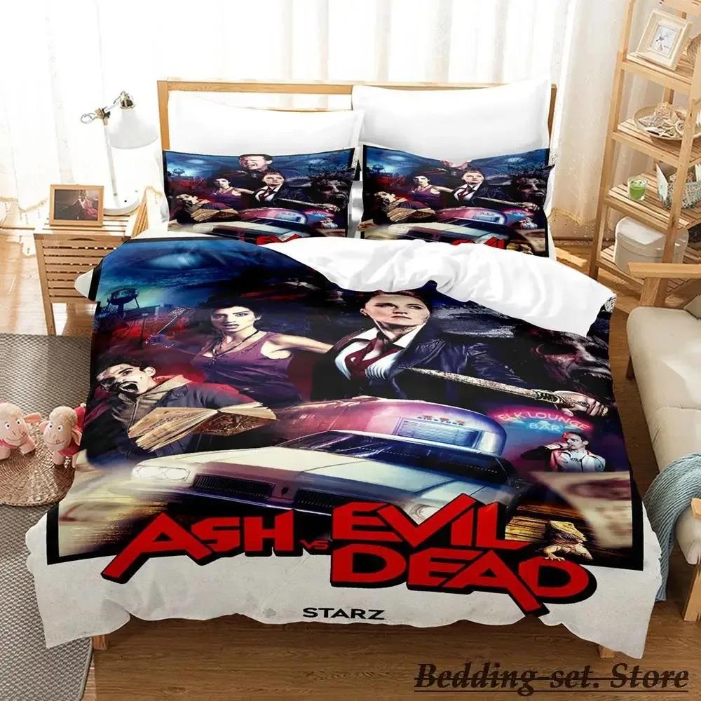 Ash VS Evil Dead Bedding Set Single Twin Full Queen King Size Bed Set Aldult Kid Bedroom Duvetcover Sets Anime parure de lit Bed
