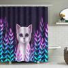 Cat Shower Curtain Cute Kitten Pet Animal Bathroom Decor Waterproof Liner Modern Farmhouse Home Decor Artistic Pattern Unique De