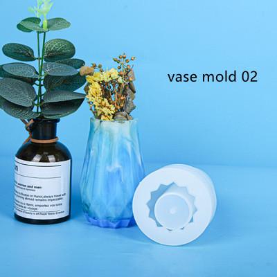 3D Vase Silicone Mold Mirror Epoxy Mold Resin Silicone Flower Geometric Vase Making Home Decor DIY Handmade Handicraft for Gifts