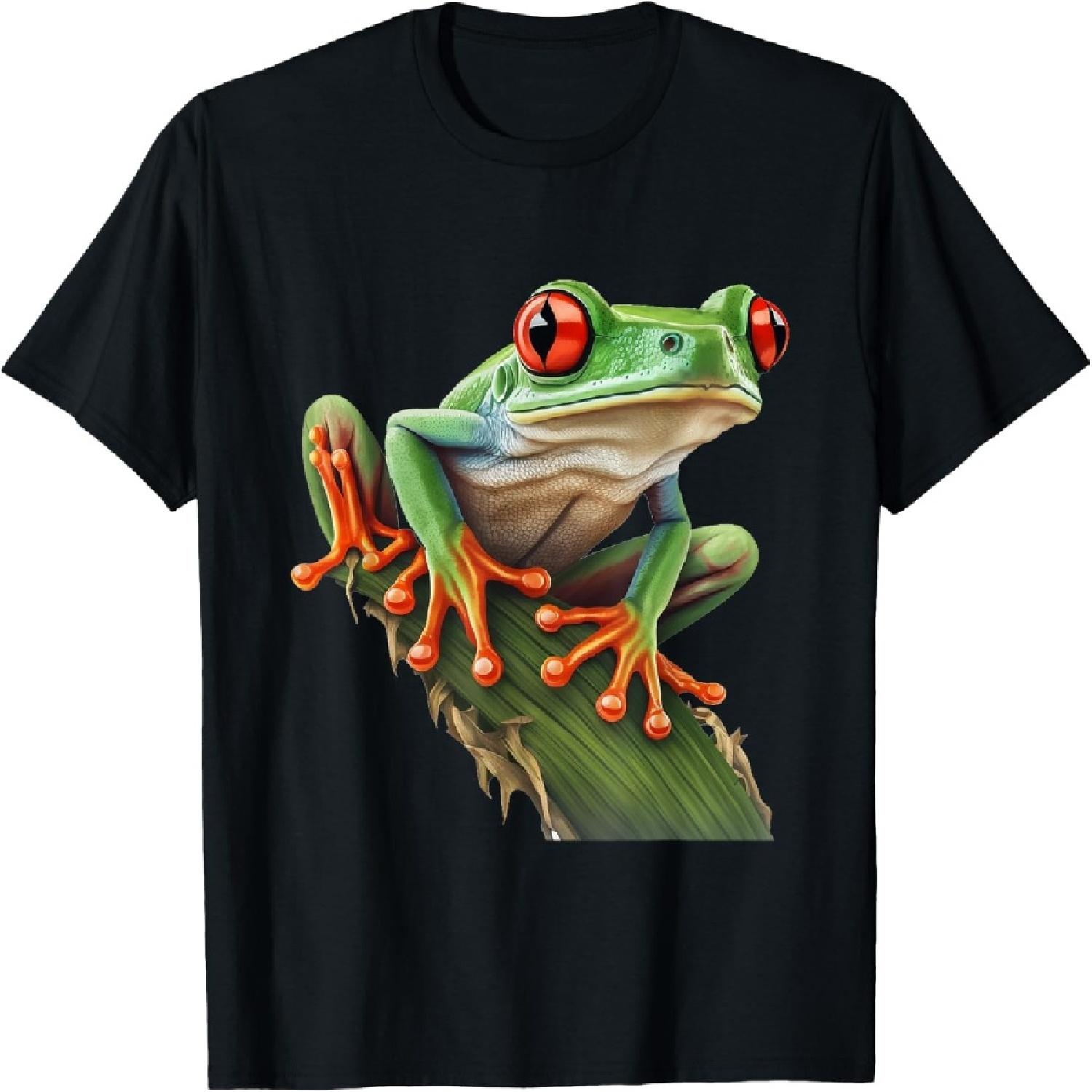 Древолаз красноглазый Амфибия тропического леса Прыгающая лягушка Футболка S