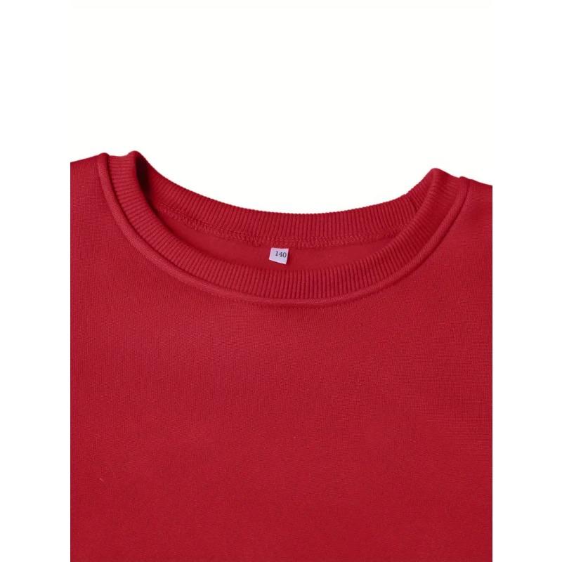 European Size Round Neck Sweatshirt - Cartoon Design with Number 67, Casual Long-Sleeve Top for Children, New Fashion for Spring And Autumn