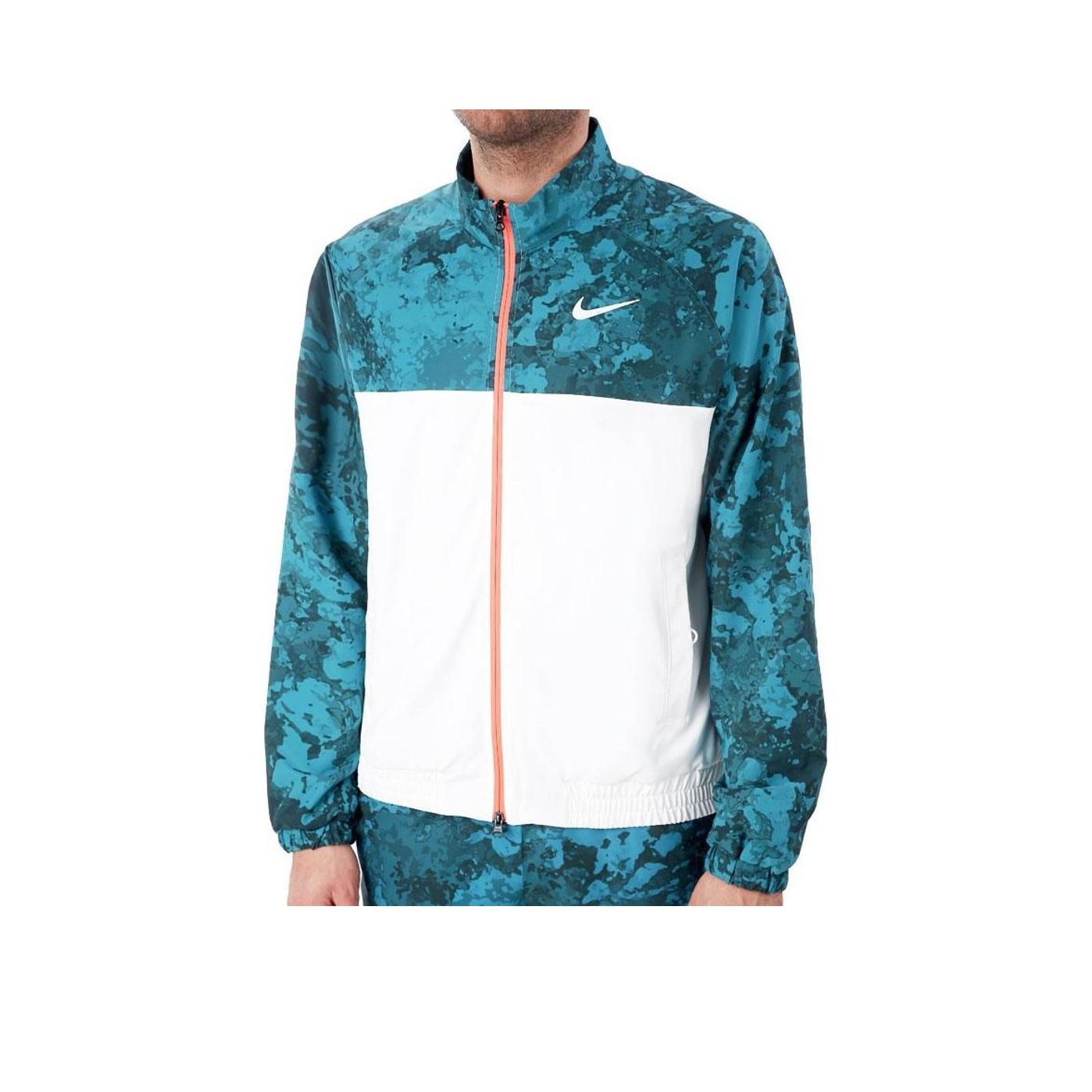 Мужская теннисная куртка Nike Court Patchwork Верхняя одежда Abyss-Green DA4063-301 M