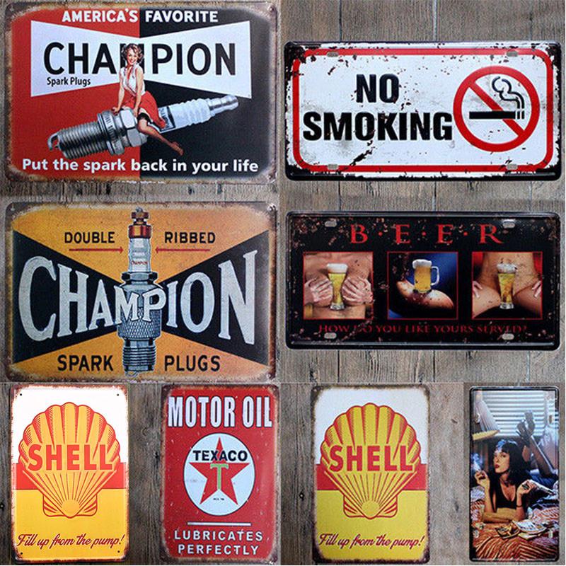 Vintage Retro Metal Tin Sign Poster Plaque Wall Decor For Garage And Home