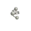 Imitation Opening Rings Chocolate Color Exaggerated Ring Elegant Pearl Rings  Women