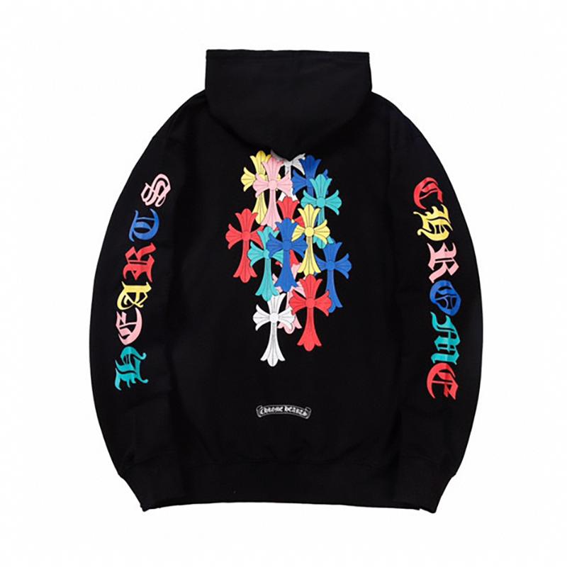 813 CHROME HEARTS 2025 Autumn and Winter New Plus Size Classic Style Logo Hooded Sweatshirt, Suitable for Couples to Wear