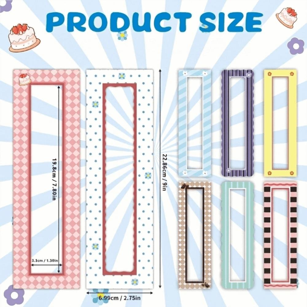 Vertical Frames Magnetic Photo Frame Set DIY Colorful Photo Holders Cratch-Resistant Retro Picture Frames Refrigerator Decor