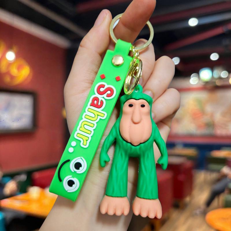 Brainrot Animal Keychain Tung TungTung Sahur Tralalelo Shark Key Ring Anime Keychain Kids Keyring Funny Bag Pendant Friends Gift