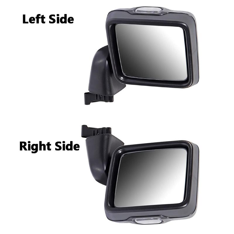 Heated Side Mirrors with Turn Signal 68281891AE 68281890AE Replacement for 2018- Jeep Wrangler JL For - Gladiator