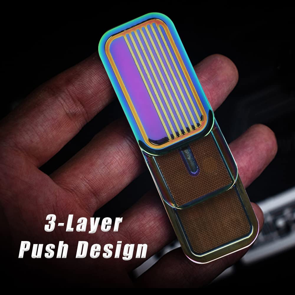 3-Stage Strong Strength Magnetic Push Slider Metal EDC Hand Spinner Fidget Toys Sensory Toys Anxiety Stress Relief Holiday Gifts