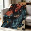 Three Demons Flannel Blanket Warm Soft Halloween Christmas Couch Warm Cozy Decorative Decor Gift for All Season