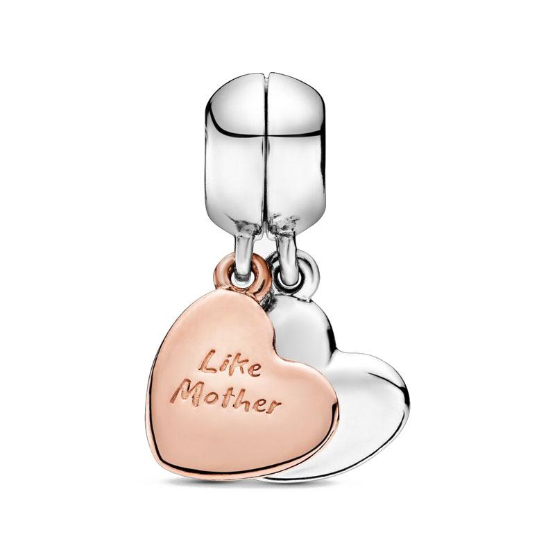 Europe NEW 925 Silver Mom Pendant Charm Love Family Bead Fit Original Pan Thin Bracelet Jewelry For Gift