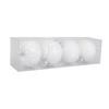 Set of 4 Styrofoam Baubles with Opalescent Hairs, 6 Cm