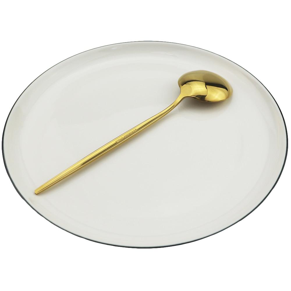 6st rostfritt stål kaffesked Dessertglass Barnskedar Polerad omrörande tesked Kökstillbehör Bestick