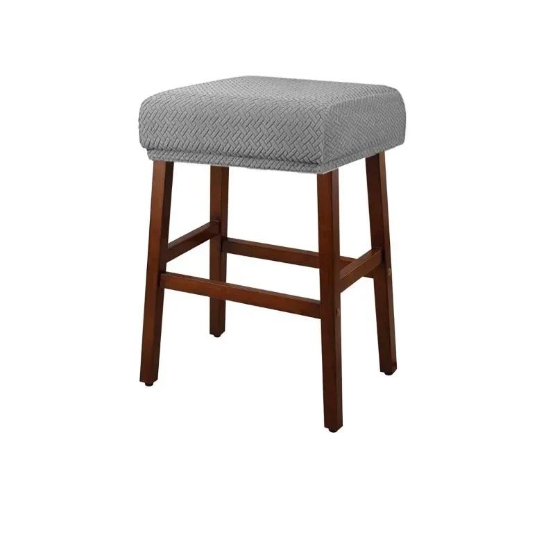 Square Elastic Bar Stool Covers Square Chair Cover Anti-Dirty Seat Covers Home Chair Protector Barstool Stretch Chair Slipcover